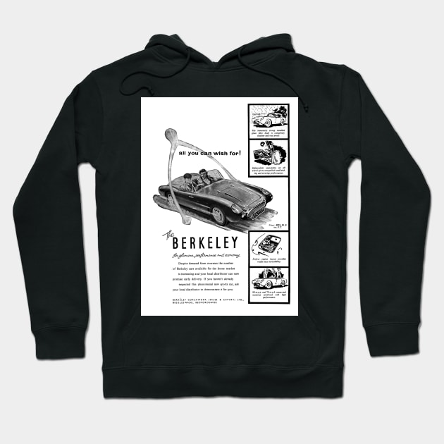 Vintage Berkeley car advert Hoodie by Random Railways